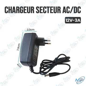 chargeur 12v 3a